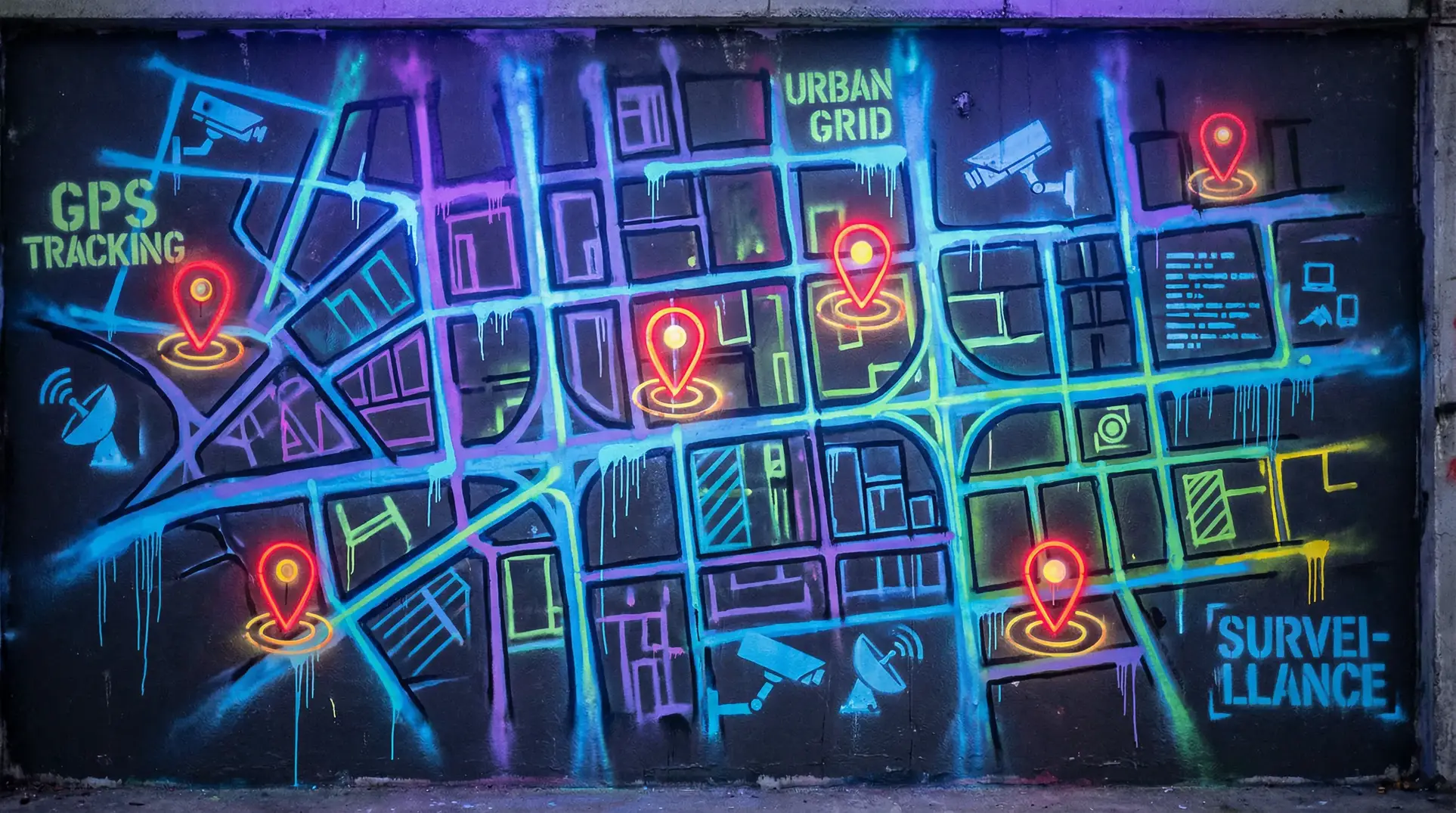 考试没考好当全班的便器 狗仔追踪地图 - 城市涂鸦风格